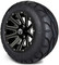 Lakeside Buggies MODZ 12" Mauler Glossy Black with Ball Mill Wheels & Street Tires Combo- G1-5212-BB STREET OPTION Modz Tire & Wheel Combos