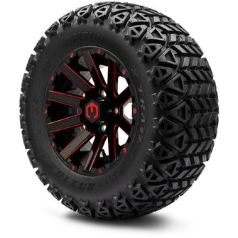 Lakeside Buggies MODZ 12" Mauler Red and Black with Ball Mill Wheels & Off-Road Tires Combo- G1-5212-BBR OFF-ROAD OPTION Modz Tire & Wheel Combos