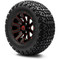 Lakeside Buggies MODZ 12" Mauler Red and Black with Ball Mill Wheels & Off-Road Tires Combo- G1-5212-BBR OFF-ROAD OPTION Modz Tire & Wheel Combos