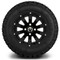 Lakeside Buggies MODZ 12" Bomber Matte Black Wheels & Off-Road Tires Combo- G1-5215-MTB OFF-ROAD OPTION Modz Tire & Wheel Combos