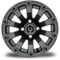 Lakeside Buggies MODZ Bomber Matte Gunmetal 12" Golf Cart Wheel- G1-5215-SV Modz Wheels