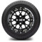 Lakeside Buggies MODZ 12" Vortex Glossy Black Wheels & Street Tires Combo- G1-5216-GB STREET OPTION Modz Tire & Wheel Combos