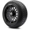 Lakeside Buggies MODZ 12" Mayhem Glossy Black with Ball Mill Wheels & Street Tires Combo- G1-5217-BB STREET OPTION Modz Tire & Wheel Combos