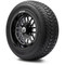 Lakeside Buggies MODZ 12" Mayhem Glossy Black with Ball Mill Wheels & Street Tires Combo- G1-5217-BB STREET OPTION Modz Tire & Wheel Combos