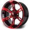 Lakeside Buggies MODZ Ambush Red & Black 14" Golf Cart Wheel- G1-5400-MBR Modz Wheels