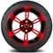 Lakeside Buggies MODZ 14" Ambush Red and Black Wheels & Street Tires Combo- G1-5400-MBR STREET OPTION Modz Tire & Wheel Combos