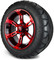 Lakeside Buggies MODZ 14" Ambush Red and Black Wheels & Street Tires Combo- G1-5400-MBR STREET OPTION Modz Tire & Wheel Combos