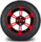 Lakeside Buggies MODZ 14" Ambush Red and Black Wheels & Street Tires Combo- G1-5400-MBR STREET OPTION Modz Tire & Wheel Combos