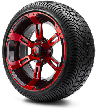 Lakeside Buggies MODZ 14" Ambush Red and Black Wheels & Street Tires Combo- G1-5400-MBR STREET OPTION Modz Tire & Wheel Combos