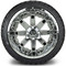 Lakeside Buggies MODZ 14" Assault Chrome Wheels & Street Tires Combo- G1-5401-CM STREET OPTION Modz Tire & Wheel Combos