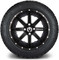 Lakeside Buggies MODZ 14" Assault Matte Black with Ball Mill Wheels & Street Tires Combo- G1-5401-MTB STREET OPTION Modz Tire & Wheel Combos