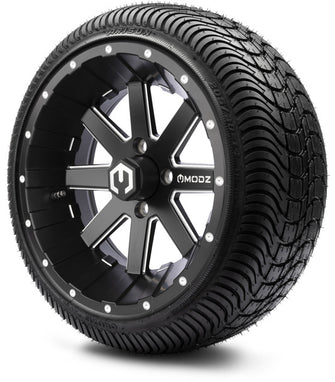 Lakeside Buggies MODZ 14" Assault Matte Black with Ball Mill Wheels & Street Tires Combo- G1-5401-MTB STREET OPTION Modz Tire & Wheel Combos