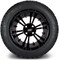 Lakeside Buggies MODZ 14" Vampire Glossy Black Wheels & Street Tires Combo- G1-5402-GB STREET OPTION Modz Tire & Wheel Combos