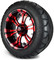 Lakeside Buggies MODZ 14" Vampire Red and Black Wheels & Street Tires Combo- G1-5402-MBR STREET OPTION Modz Tire & Wheel Combos