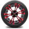 Lakeside Buggies MODZ 14" Vampire Red and Black Wheels & Street Tires Combo- G1-5402-MBR STREET OPTION Modz Tire & Wheel Combos