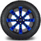 Lakeside Buggies MODZ 14" Tempest Blue and Black Wheels & Street Tires Combo- G1-5403-MBB STREET OPTION Modz Tire & Wheel Combos