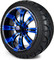 Lakeside Buggies MODZ 14" Tempest Blue and Black Wheels & Street Tires Combo- G1-5403-MBB STREET OPTION Modz Tire & Wheel Combos