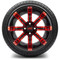 Lakeside Buggies MODZ 14" Tempest Red and Black Wheels & Street Tires Combo- G1-5403-MBR STREET OPTION Modz Tire & Wheel Combos