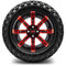 Lakeside Buggies MODZ 14" Tempest Red and Black Wheels & Off-Road Tires Combo- G1-5403-MBR OFF-ROAD OPTION Modz Tire & Wheel Combos