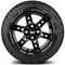 Lakeside Buggies MODZ 14" Reef Glossy Black Wheels & Street Tires Combo- G1-5409-GB STREET OPTION Modz Tire & Wheel Combos