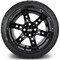 Lakeside Buggies MODZ 14" Reef Glossy Black Wheels & Street Tires Combo- G1-5409-GB STREET OPTION Modz Tire & Wheel Combos