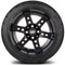 Lakeside Buggies MODZ 14" Reef Matte Black Wheels & Street Tires Combo- G1-5409-MTB STREET OPTION Modz Tire & Wheel Combos