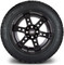 Lakeside Buggies MODZ 14" Reef Matte Black Wheels & Street Tires Combo- G1-5409-MTB STREET OPTION Modz Tire & Wheel Combos