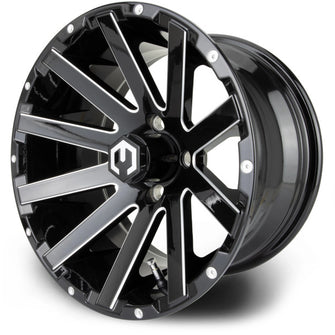 Lakeside Buggies MODZ Mauler Glossy Black 14" Golf Cart Wheel- G1-5412-BB Modz Wheels