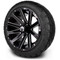 Lakeside Buggies MODZ 14" Mauler Glossy Black with Ball Mill Wheels & Street Tires Combo- G1-5412-BB STREET OPTION Modz Tire & Wheel Combos