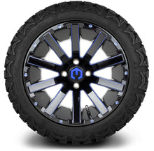 Lakeside Buggies MODZ® 14" Mauler Glossy Black and Blue with Ball Mill Wheels & Off-Road Tires Combo- BLUE Modz Tire & Wheel Combos