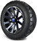 Lakeside Buggies MODZ 14" Mauler Glossy Black and Blue with Ball Mill Wheels & Street Tires Combo- G1-5412-BBB STREET OPTION Modz Tire & Wheel Combos