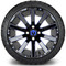 Lakeside Buggies MODZ 14" Mauler Glossy Black and Blue with Ball Mill Wheels & Street Tires Combo- G1-5412-BBB STREET OPTION Modz Tire & Wheel Combos