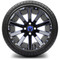 Lakeside Buggies MODZ 14" Mauler Glossy Black and Blue with Ball Mill Wheels & Street Tires Combo- G1-5412-BBB STREET OPTION Modz Tire & Wheel Combos