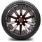 Lakeside Buggies MODZ 14" Mauler Glossy Black and Red with Ball Mill Wheels & Street Tires Combo- G1-5412-BBR STREET OPTION Modz Tire & Wheel Combos