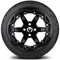 Lakeside Buggies MODZ 14" Gladiator Glossy Black Wheels and Street Tires Combo- G1-5413-GB STREET OPTION Modz Tire & Wheel Combos