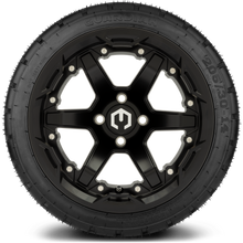 Lakeside Buggies MODZ® 14" Gladiator Matte Black Wheels with Spikes and Street Tires Combo- MATTE BLACK Modz Tire & Wheel Combos