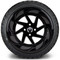 Lakeside Buggies MODZ 14" Fury Glossy Black with Ball Mill Wheels & Street Tires Combo- G1-5414-BB STREET OPTION Modz Tire & Wheel Combos