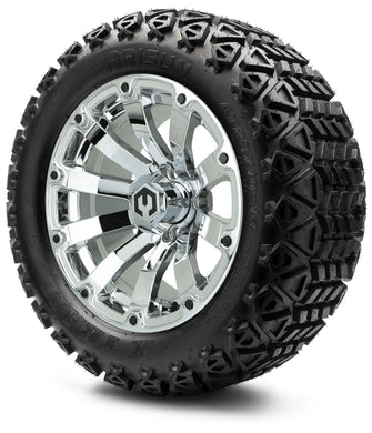 Lakeside Buggies MODZ® 14" Mayhem Chrome Wheels & Off-Road Tires Combo- CHROME Modz Tire & Wheel Combos