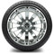 Lakeside Buggies MODZ 14" Bomber Chrome Wheels & Street Tires Combo- G1-5415-CM STREET OPTION Modz Tire & Wheel Combos