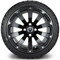 Lakeside Buggies MODZ 14" Bomber Matte Black Wheels & Street Tires Combo- G1-5415-MTB STREET OPTION Modz Tire & Wheel Combos