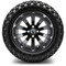 Lakeside Buggies MODZ 14" Bomber Matte Black Wheels & Off-Road Tires Combo- G1-5415-MTB OFF-ROAD OPTION Modz Tire & Wheel Combos