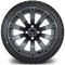 Lakeside Buggies MODZ 14" Bomber Matte Gunmetal Wheels & Street Tires Combo- G1-5415-SV STREET OPTION Modz Tire & Wheel Combos