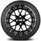 Lakeside Buggies MODZ 14" Vortex Glossy Black Wheels & Street Tires Combo- G1-5416-GB STREET OPTION Modz Tire & Wheel Combos