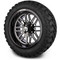 Lakeside Buggies MODZ 14" Mayhem Glossy Black with Ball Mill Wheels & Off-Road Tires Combo- G1-5417-BB OFF-ROAD OPTION Modz Tire & Wheel Combos