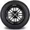 Lakeside Buggies MODZ 14" Mayhem Glossy Black with Ball Mill Wheels & Street Tires Combo- G1-5417-BB STREET OPTION Modz Tire & Wheel Combos