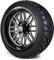 Lakeside Buggies MODZ 14" Mayhem Glossy Black with Ball Mill Wheels & Street Tires Combo- G1-5417-BB STREET OPTION Modz Tire & Wheel Combos