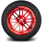 Lakeside Buggies MODZ 14" Mayhem Brushed Red with Ball Mill Wheels & Off-Road Tires Combo- G1-5417-BRM OFF-ROAD OPTION Modz Tire & Wheel Combos