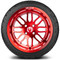 Lakeside Buggies MODZ 14" Mayhem Brushed Red with Ball Mill Wheels & Street Tires Combo- G1-5417-BRM STREET OPTION Modz Tire & Wheel Combos