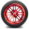 Lakeside Buggies MODZ 14" Mayhem Brushed Red with Ball Mill Wheels & Street Tires Combo- G1-5417-BRM STREET OPTION Modz Tire & Wheel Combos