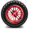 Lakeside Buggies MODZ 14" Mayhem Brushed Red with Ball Mill Wheels & Off-Road Tires Combo- G1-5417-BRM OFF-ROAD OPTION Modz Tire & Wheel Combos